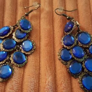 Beautiful cobalt blue earrings